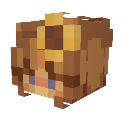 Klaracat123 Minecraft avatar head, 3D render
