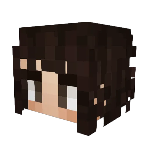 Klaraerchen Minecraft avatar head, 3D render