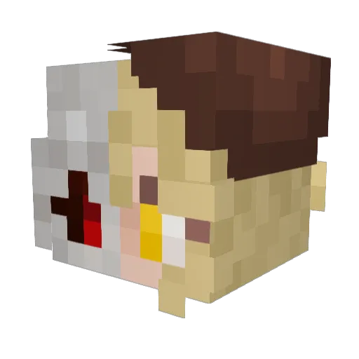 Klaritea Minecraft avatar head, 3D render
