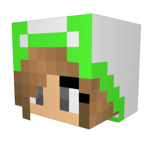 Klarki007 Minecraft avatar head, 3D render