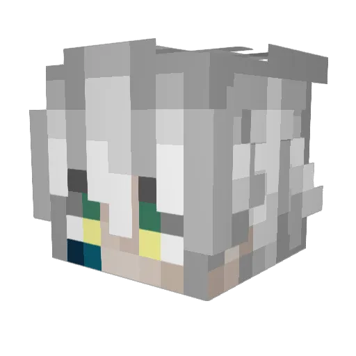 Klarvoyant Minecraft avatar head, 3D render