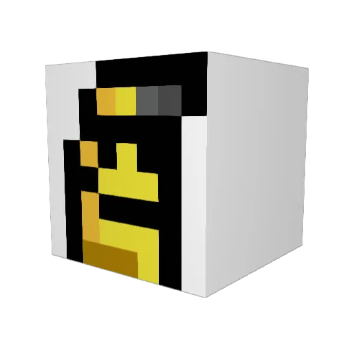 Klaslokaal Minecraft avatar head, 3D render