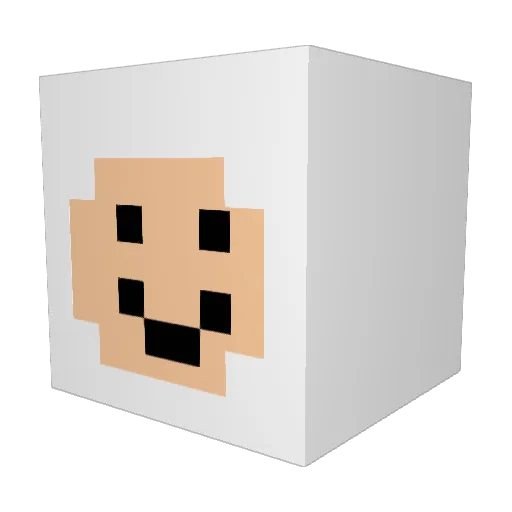 Klassiks Minecraft avatar head, 3D render