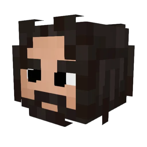 Klastos Minecraft avatar head, 3D render