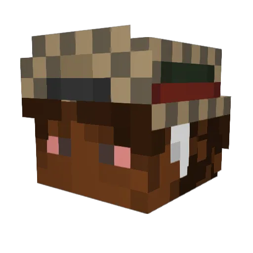 Klattooo Minecraft avatar head, 3D render