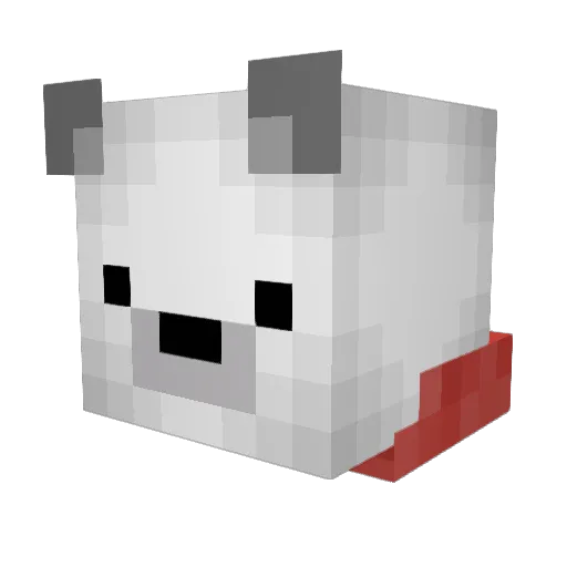 Klauberry Minecraft avatar head, 3D render
