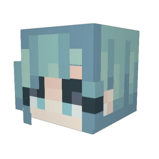 Klaudeee Minecraft avatar head, 3D render