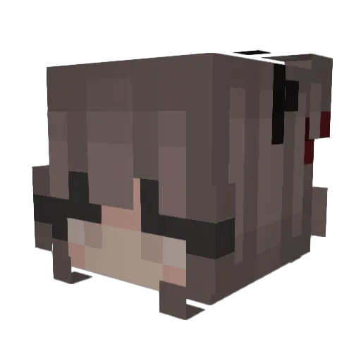 Klaudixoxo_ Minecraft avatar head, 3D render