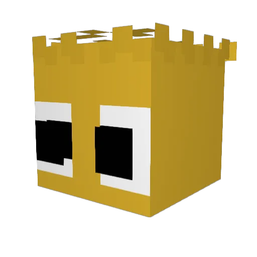 Klauff Minecraft avatar head, 3D render
