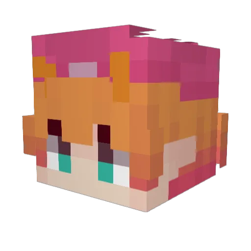 KlausEater Minecraft avatar head, 3D render