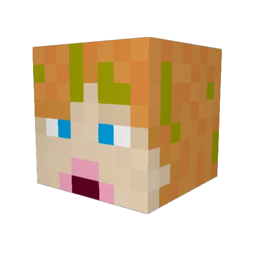 KlausPeterMario Minecraft avatar head, 3D render