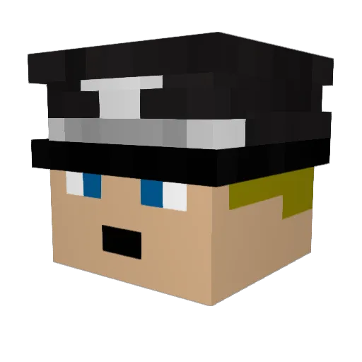 KlausSebastian Minecraft avatar head, 3D render