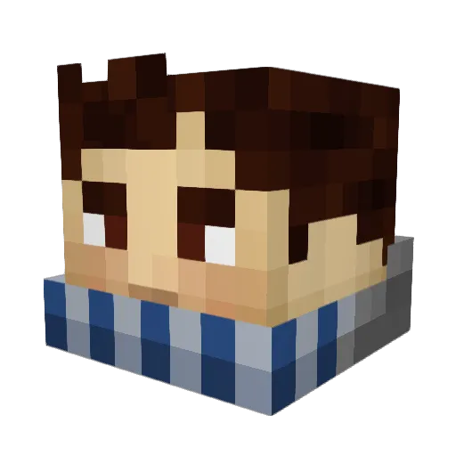 KlausThaler44 Minecraft avatar head, 3D render