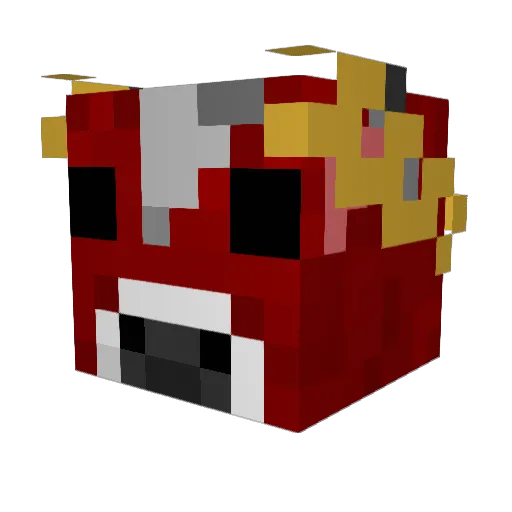 Klausster Minecraft avatar head, 3D render