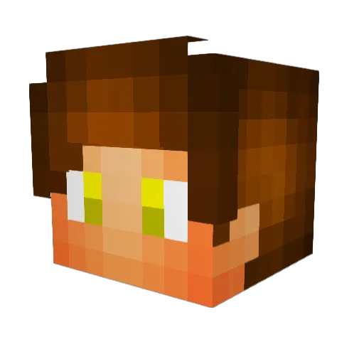 Klavrik Minecraft avatar head, 3D render