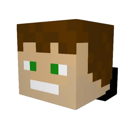 Klaxxon_ Minecraft avatar head, 3D render