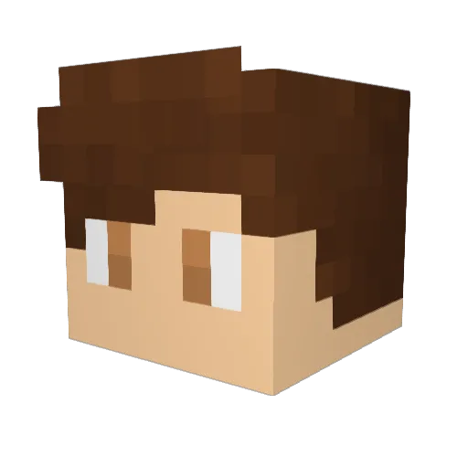 Klaywer Minecraft avatar head, 3D render