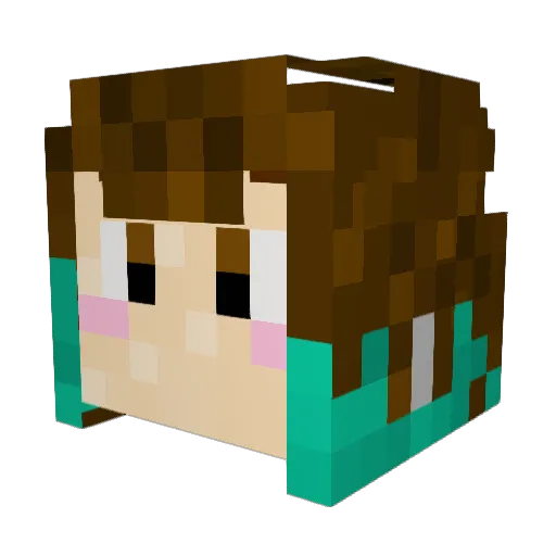 Kleachan Minecraft avatar head, 3D render