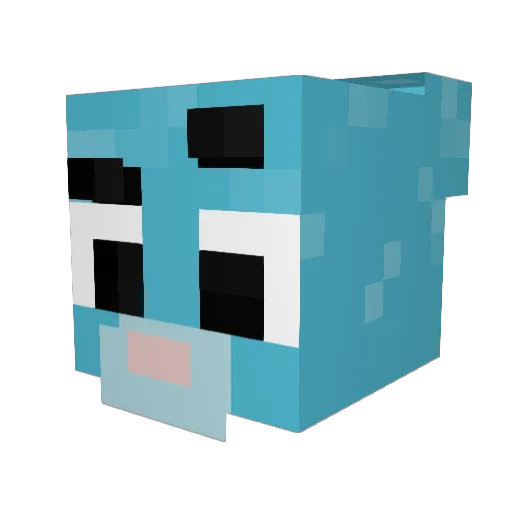 KleanX2 Minecraft avatar head, 3D render