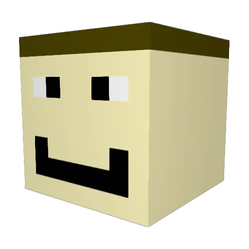 KlebMines Minecraft avatar head, 3D render