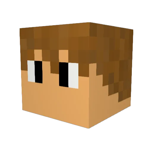 KleberPF Minecraft avatar head, 3D render