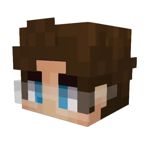 Kleden Minecraft avatar head, 3D render