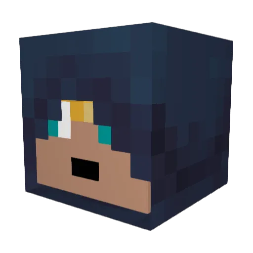 Kleder Minecraft avatar head, 3D render