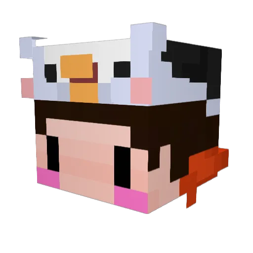 Kledioz Minecraft avatar head, 3D render