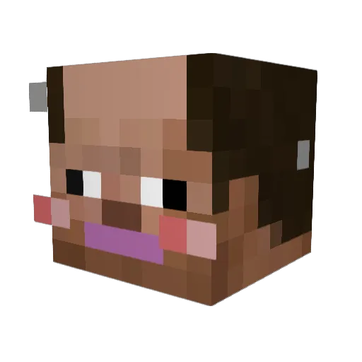 Kleea Minecraft avatar head, 3D render