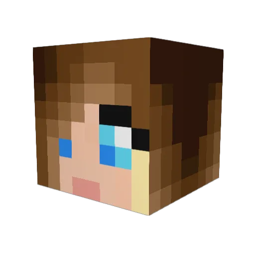 KleenPearl Minecraft avatar head, 3D render