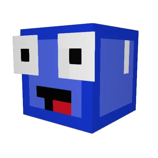 Kleenexs Minecraft avatar head, 3D render