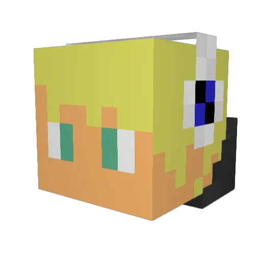 Kleengone Minecraft avatar head, 3D render