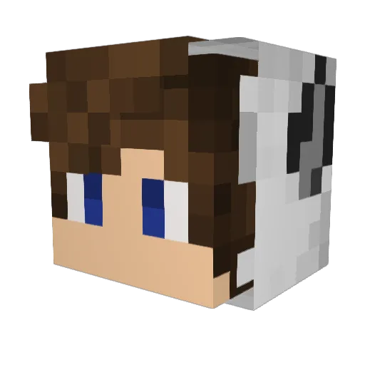 Kleg_ Minecraft avatar head, 3D render