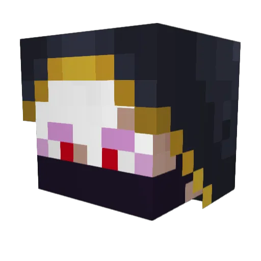 Kleidon Minecraft avatar head, 3D render
