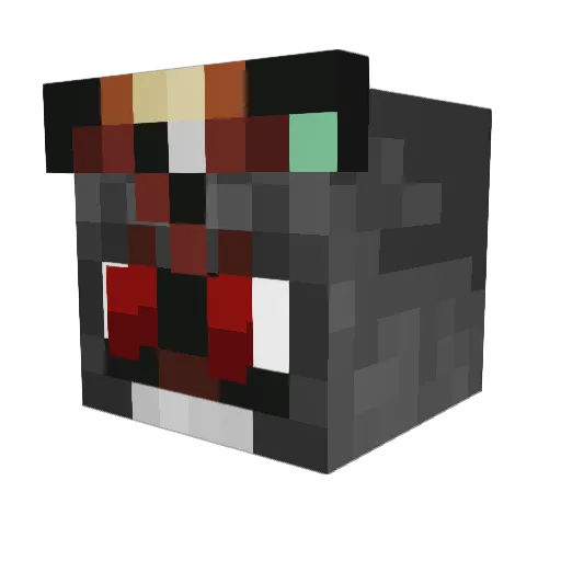 Klein1o5 Minecraft avatar head, 3D render