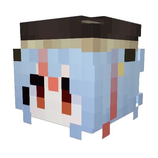 Klein_KK Minecraft avatar head, 3D render