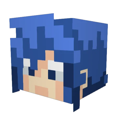 Kleincraft Minecraft avatar head, 3D render