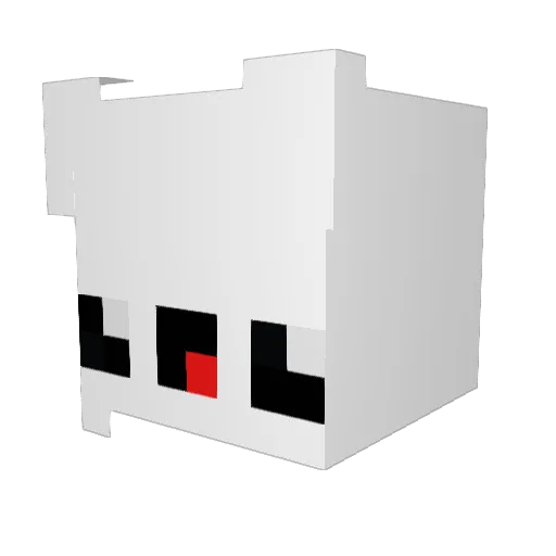 KleineBombe Minecraft avatar head, 3D render