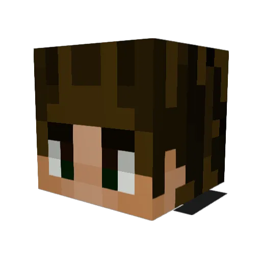 KleineFoen Minecraft avatar head, 3D render