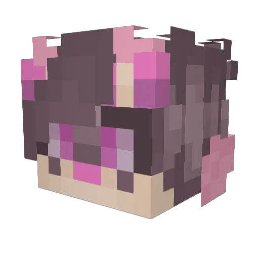 KleineHaarbal Minecraft avatar head, 3D render