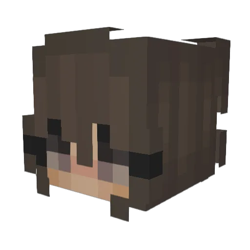 KleineLiv Minecraft avatar head, 3D render