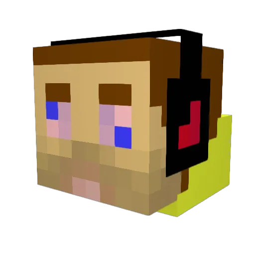 Kleiner49ner Minecraft avatar head, 3D render