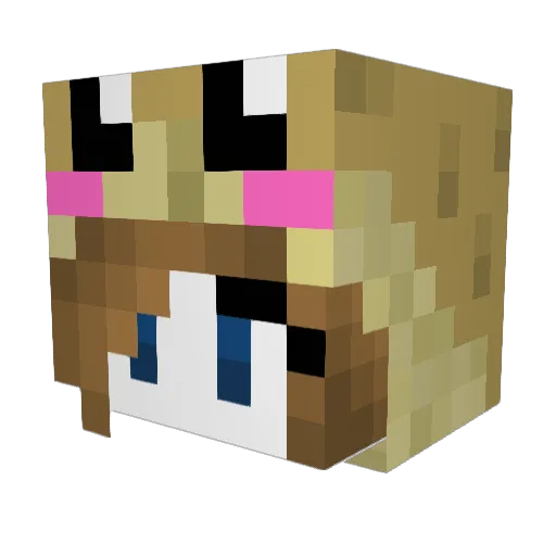KleinerFratzAlda Minecraft avatar head, 3D render