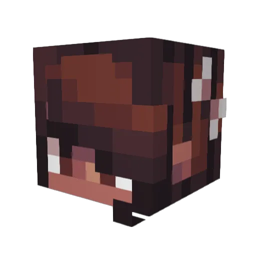 KleinerMond Minecraft avatar head, 3D render