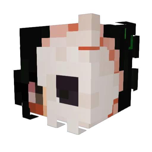 KleinesBirgit Minecraft avatar head, 3D render
