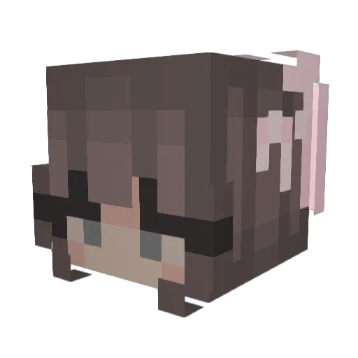 KleinesLeni Minecraft avatar head, 3D render