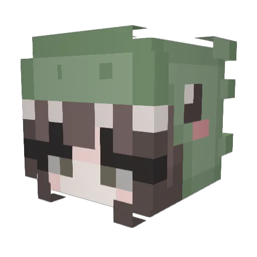 KleinesLisa Minecraft avatar head, 3D render