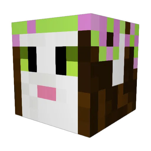 KleinesLischen Minecraft avatar head, 3D render