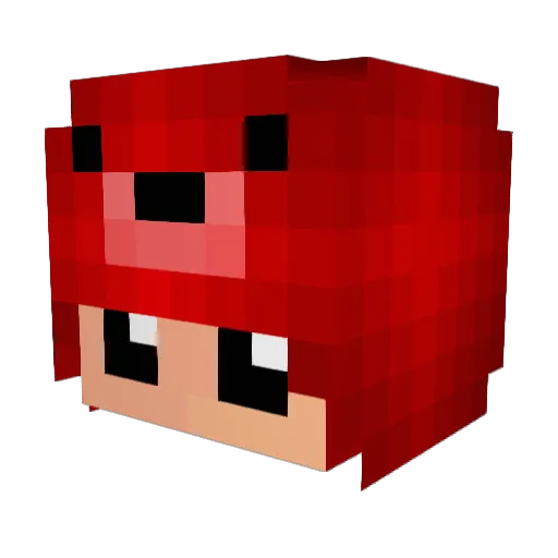 Kleinkind_ Minecraft avatar head, 3D render