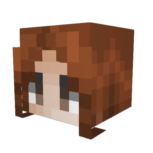 Klementine_ Minecraft avatar head, 3D render